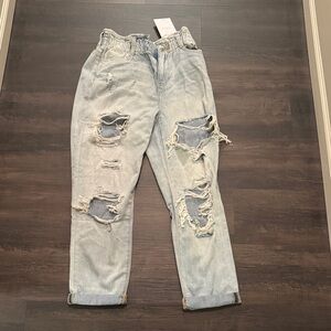 KanCan Light Blue Distressed Boyfriend Jeans